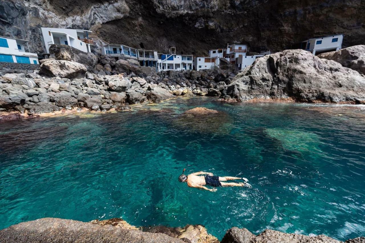 Casa Alba, Casa Rural Con Piscina-Spa Climatizada Hasta 34º Gratuito Y Vistas Al Mar Puntallana Eksteriør billede